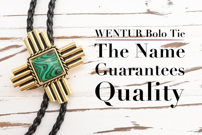 Wentur Stone Bolo Ties for Men Western - Vintage Cowboy Bolo Tie for Women Western Costume Accessories - Image 2